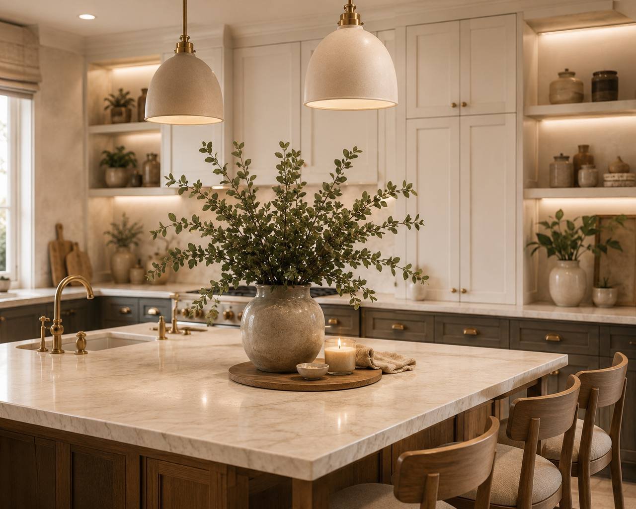 Kitchen island as the natural center of daily life